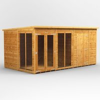 14 x 8 Power Pent Summerhouse With 6ft Side Store