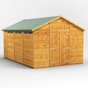14 x 10 Power Apex Double Door Security Shed