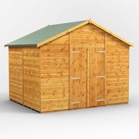 8 x 10 Power Apex Windowless Double Door Shed