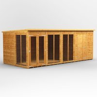 18 x 8 Power Pent Summerhouse With 6ft Side Store
