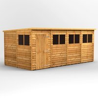 16 x 8 Power Overlap Pent Shed