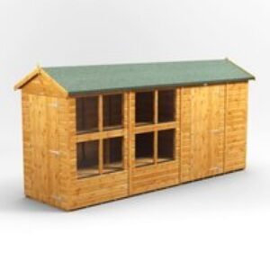 14 x 4 Power Apex Potting Shed With 6ft Side Store