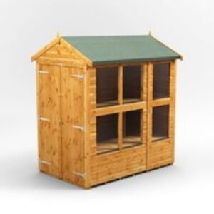 6 x 4 Power Apex Double Door Potting Shed