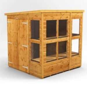 6 x 6 Power Pent Double Door Potting Shed
