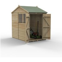 Beckwood 5×7 Reverse Apex Shed 2 Windows DoubleDoor Installed