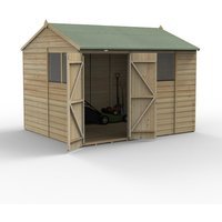 Beckwood 10×8 Reverse Apex Shed 4 Windows Double Door