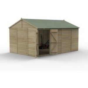 Beckwood 15x10 Reverse Apex Shed No Windows DoubleDoor Installed