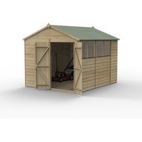 Beckwood 8x10 Apex Shed 4 Windows DoubleDoor Installed
