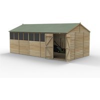 Beckwood 20×10 Reverse Apex Shed 8 Windows DoubleDoor Installed