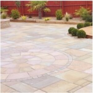 Natural Paving Classicstone Harvest 2 Ring Circle with Squaring off Kit 2.4m2