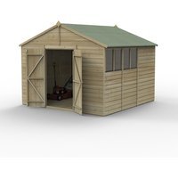 Beckwood 10×10 Apex Shed 4 Windows DoubleDoor Installed