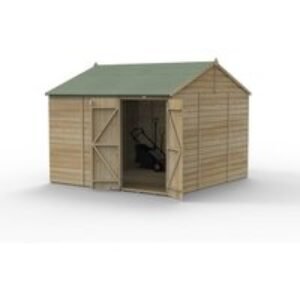 Beckwood 10x10 Reverse Apex Shed No Windows Double Door