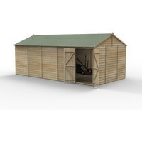 Beckwood 20×10 Reverse Apex Shed No Windows DoubleDoor Installed