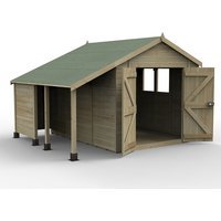 Timberdale 10 x 8 Double Door Apex Shed - Installed