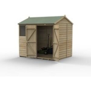 Beckwood 8x6 Reverse Apex Shed 2 Windows DoubleDoor Installed