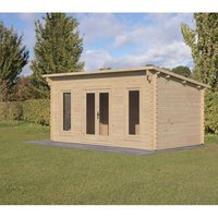 Forest Garden 5 x 3m Elmley Pent Log Cabin and Underlay Home Delivered