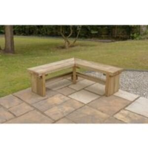 Forest Garden Double Corner Sleeper Bench 4400 x 1200 x 1200mm Home Delivered