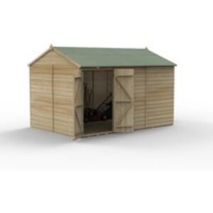 Beckwood 12x8 Reverse Apex Shed No Windows DoubleDoor Installed