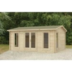Forest Garden 5 x 4m Rushock Log Cabin and Felt Shingles
