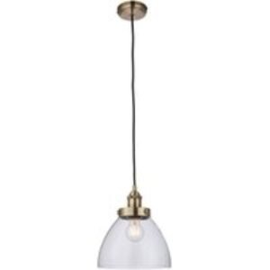 Endon E27 Hansen Pendant Light Antique Brass ED-77272