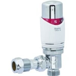 Drayton RT414 Angled TRV with Lockshield & Drain Off Pack 15mm