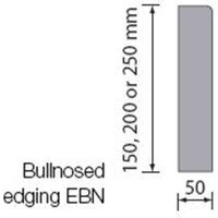 Marshalls Concrete Bull Nose Edging 50mm x 200mm x 915mm