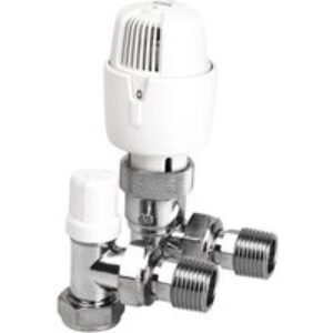 I-THERM 15TWINA.1 Angled Thermostatic Radiator Valve with Lockshield 15mm