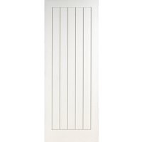 Travis Perkins Suffolk White Primed Grained FD30 Fire Door 1981 x 838 x 44mm