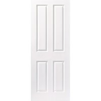 Premdor White Primed 4 Panel Grained FD30 Fire Door 1981 x 686 x 44mm