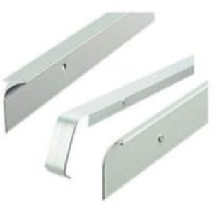 Unika 40mm Silver Worktop Aluminium Butt Joint 630mm/6mm Radius T40SLP5MM