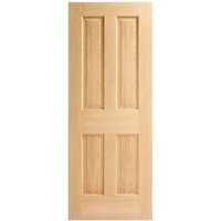 XL VICTORIAN OAK 4 PANEL NON RAISED MOULDINGS FD30 DOOR 1981 X 838 X 44MM