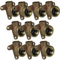 End Feed Backplate Elbow 15mm x 1/2in Bag of 10
