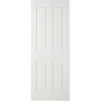 Premdor 4 Panel White Smooth Moulded FD30 Door 1981 x 838 x 44mm