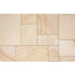 Marshalls Fairstone Sawn Versuro Paving Golden Sand Multi Project 845x560x22mm