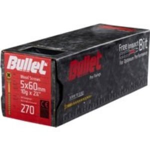 Bullet 5.0 x 60mm Gold Wood Screw Qty 270