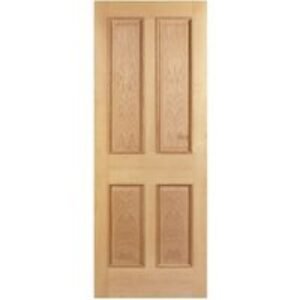 Travis Perkins Devon Oak 4 Panel Raised Mouldings FD30 Door 1981 x 686 x 44mm