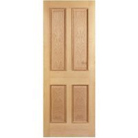 Travis Perkins Devon Oak 4 Panel Raised Mouldings FD30 Door 1981 x 686 x 44mm