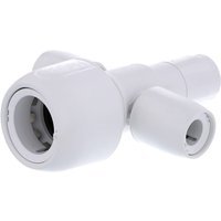 Hep2O 2 port manifold socket and closed spigot white 22x10mm