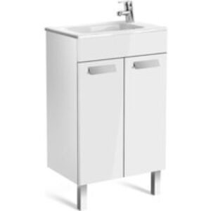 Roca Debba Compact Vanity Unit 2 Doors Gloss White 500mm A855900806