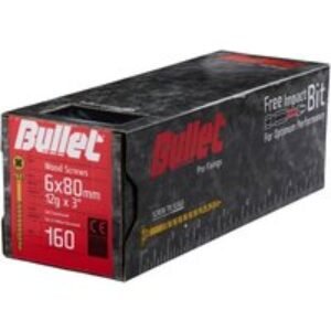 Bullet 6.0 x 80mm Gold Wood Screw Qty 160
