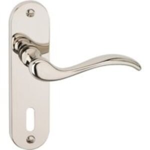 Urfic Geneva Lever Lock Door Handle Polished Nickel