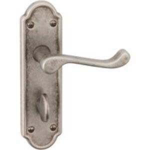 Urfic Ashworth Bathroom Lock Door Handle Pewter