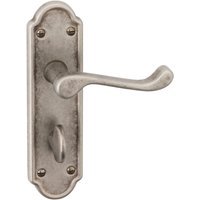 Urfic Ashworth Bathroom Lock Door Handle Pewter