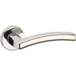 Urfic Harcourt Lever On Rose Door Handle Polished Nickel