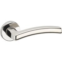 Urfic Harcourt Lever On Rose Door Handle Polished Nickel