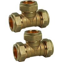 Compression Equal Tee 28mm – Bag of 2