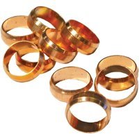 4Trade 10mm Brass Olives (Pack of 10)