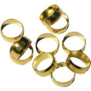 4Trade 15mm Brass Olives (Pack of 10)