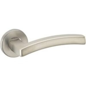 Urfic Harcourt Lever On Rose Door Handle Satin Nickel