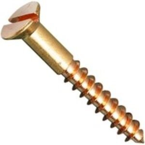 4TRADE Counter Sunk Screws 7g x 1-1/4in Brass Pack of 10